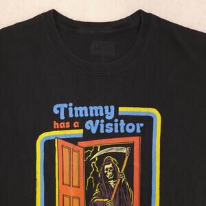Steven Rhodes Timmy Has a Visitor Crew Neck Shirt Mens Size Large L Black